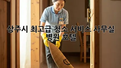 상주시 최고급 청소 서비스: 사무실, 병원, 호텔 ✨