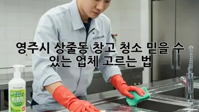 영주시 상줄동 창고 청소, 믿을 수 있는 업체 고르는 법